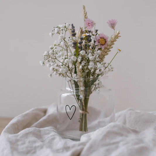 Vaso in vetro medio cuore