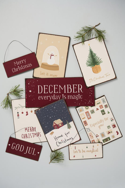 Targa in metallo Christmas Time