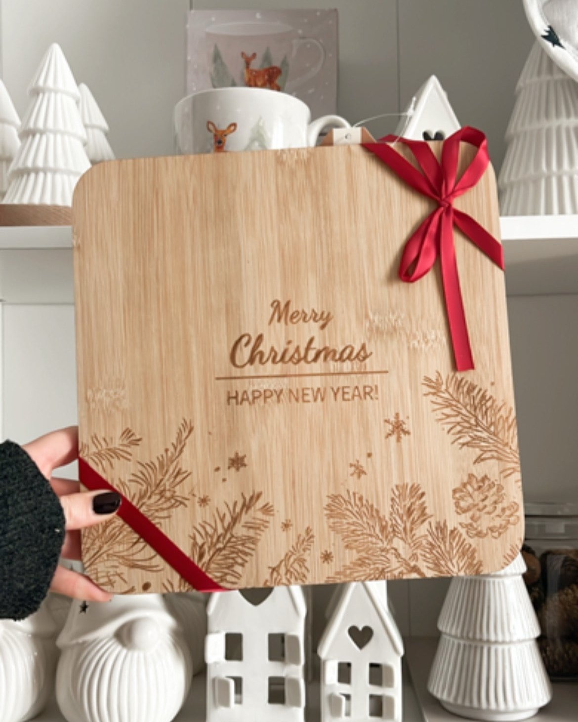 Tagliere in bamboo Natalizio