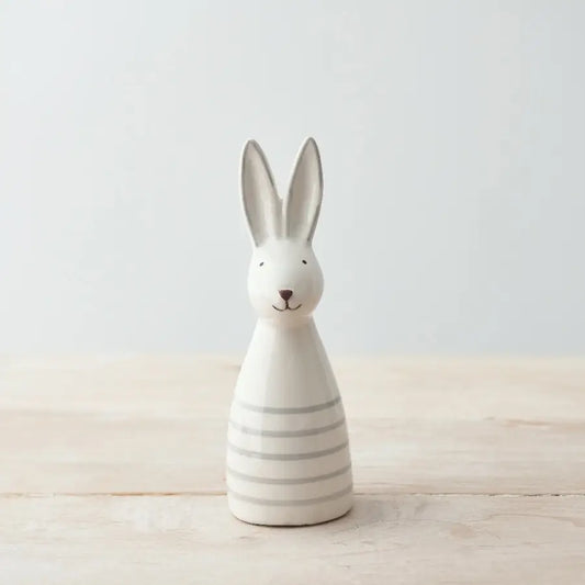 Coniglio bianco a strisce 15 cm